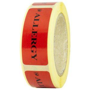 لیبل بیماران در معرض آلرژی ALLERGY