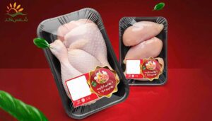 لیبل در بسته‌بندی مرغ