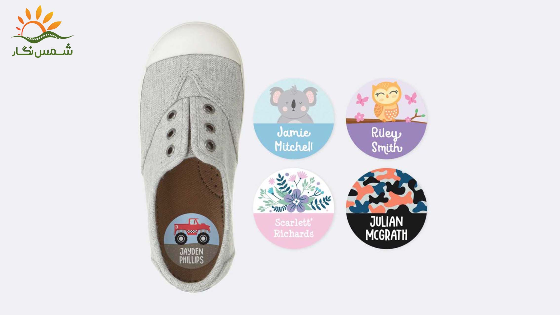 لیبل‌های کفش با طراحی ویژه کودکان
